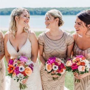 Adrianna papell beaded bridesmaid dress